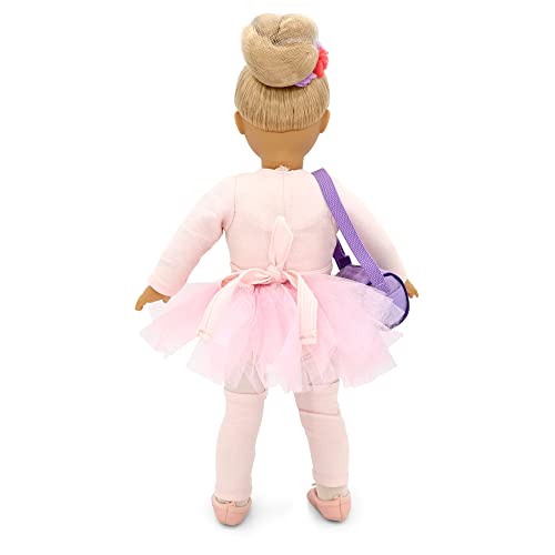 Playtime By Eimmie 18 Inch Ballerina Doll - Girl Dolls With Blonde Hair & Blue Eyes Set With Clothes -Pink Leotard & Tutu Outfit, Ballet Shoes & Dance Accessories - Girls & Toddler Play Toys - Eimmie #TOP7