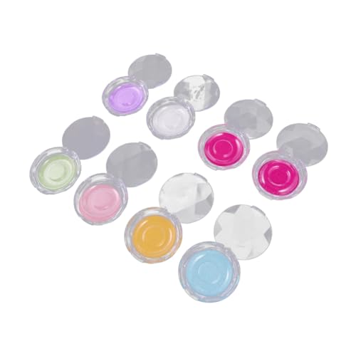 Beatifufu False Eyelash Organizer Round Eyelash Case 8pcs Faux Lashes Storage Band
