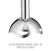 WMF Kult X Stabmixer Set 5-teilig – Edelstahl Pürierstab 600 W mit Schneebesen, Stampfer, Zerkleinerer und 700 ml Mixbecher, spülmaschinenfest, vielseitiger Mixer für Suppen, Smoothies und Babybrei – Ansicht 3