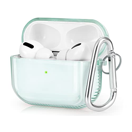 KOREDA Protective Cover for AirPods Pro 2nd Generation/1st Generation Soft Clear Shockproof and Anti-Fingerprint Case with Keychain for AirPods Pro