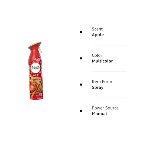 Image of Febreze Air Odor-Eliminating Air Freshener, Fresh-Spiced Apple, 2 Ct, 8.8 Fl Oz Each (17.6 Fl oz Total)
