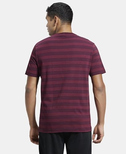 Image of Jockey 2717 Men's Super Combed Cotton Rich Striped Round Neck Half Sleeve Regular Fit T-Shirt