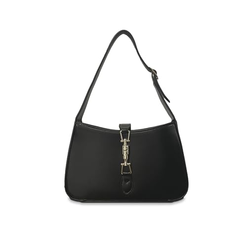 Minimalist Crescent Saddle Shoulder Bag, Clasp Closure2