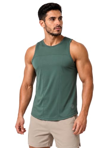 Image of CHKOKKO Men's Workout Gym T-Shirt Lightweight Sleeveless T-Shirt