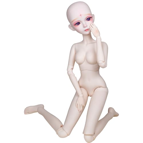 Muñeca articulada BJD sirena 60 cm piel blanca miniatura 3