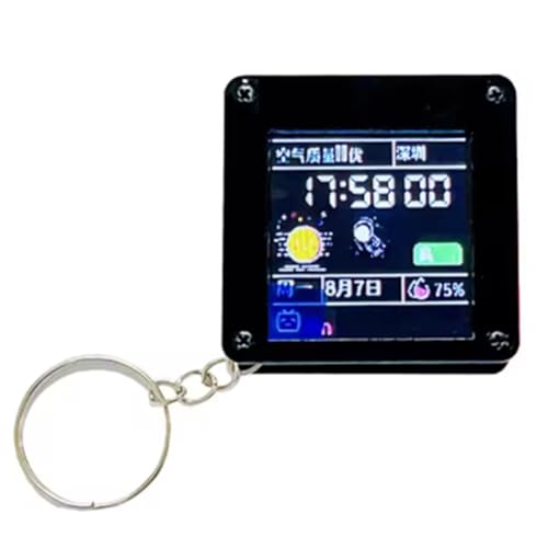 Muyilanc Mini Televisor Portátil ESP32 C3 de 1,44 Pulgadas con Pantalla LCD de Escritorio, Estación Meteorológica LVGL, Animación GIF y Álbumes de Fotos.