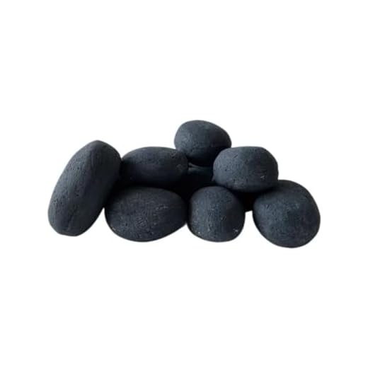 Piedras Decorativas de Fibra cerámica para Chimenea de etanol, 24 Unidades (Negro)