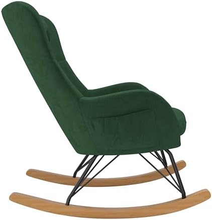 Baby Relax Cranbrook Rocker Accent Chair with Storage Pockets, Green
