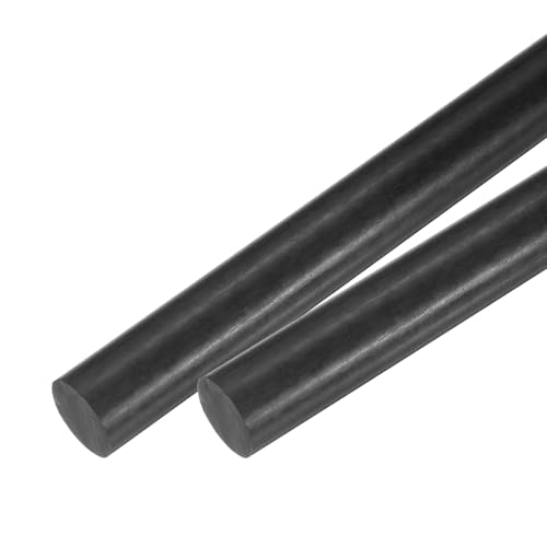 Image of MECCANIXITY ABS Plastic Rod Round Solid Bar 20mm x 400mm Black for DIY Model Material, Architectural Model Making, DIY Sand Table, Pack of 2 Pcs
