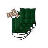 Il Tuo Artigiano Design Set 4 o 6 Cuscini per Sedie da Cucina Made in Italy - Cuscini Sedie Cucina set da 6 40x40 cm spessore 6 cm - Imbottiture in Spugna e Soffice acrilico (4, Verde)