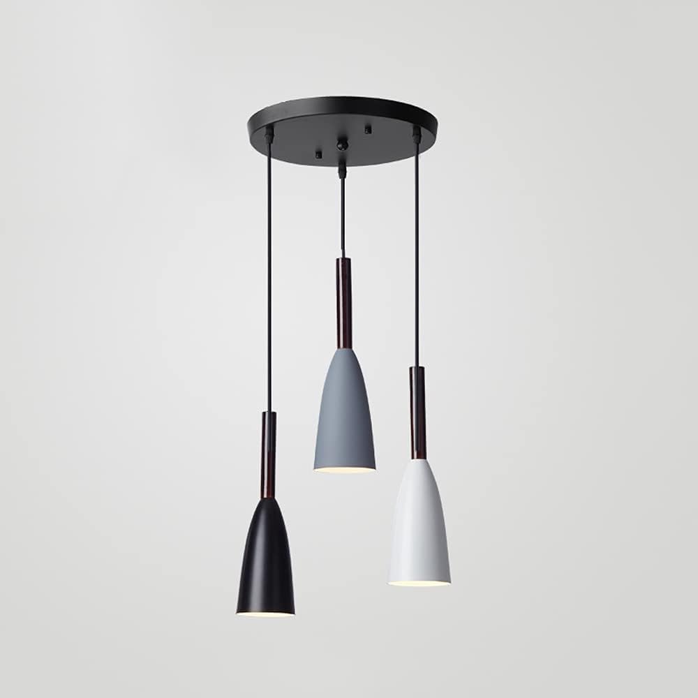 Lustre nordique e27 à trois têtes aux diverses formes géométriques - 8