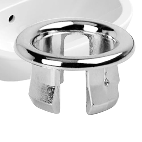 Couvercle de trop-plein pour évier | Anneau de garniture de lavabo pour protection contre les débordements | Couvercle rond double couche pour trous d'évier de 22 à 24 mm, idéal pour une utilisation