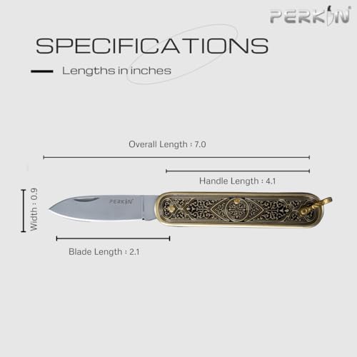 Perkin Pocket knife UK Legal, Foldable and Non- Locking Legal to Carry - B22