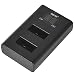 DSTE Replacement for SPCC1B Dual LCD Battery Charger Compatible Gopro MAX Camera with Type-C and Micro-USB Port