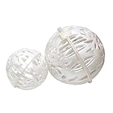 Sfera per il lavaggio del reggiseno, rotonda in plastica bianca per il lavaggio del reggiseno e sacchetto protettivo per lavatrice, sacchetti protettivi per lavatrice con chiusura a blocco per