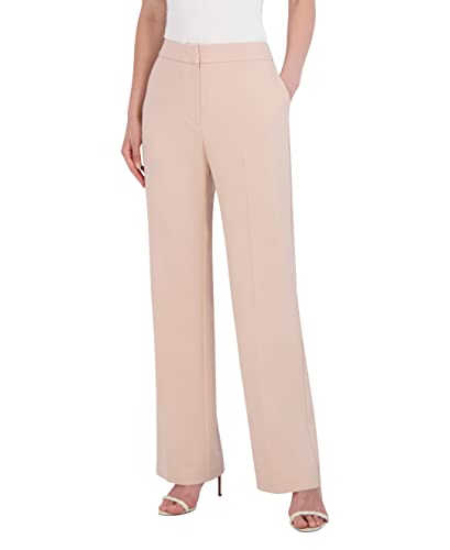 BCBGMAXAZRIA Women's Straight Leg Pant Crease Functional Pockets Trouser