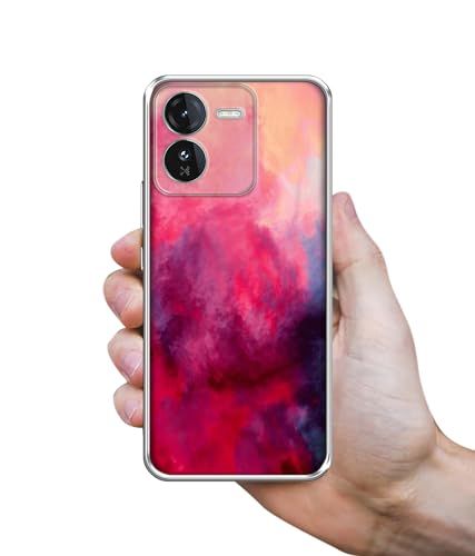 Image of Holi Color Design Printed Silicon Soft TPU Back Case Cover for iQOO Z9 5G, Multi Colour