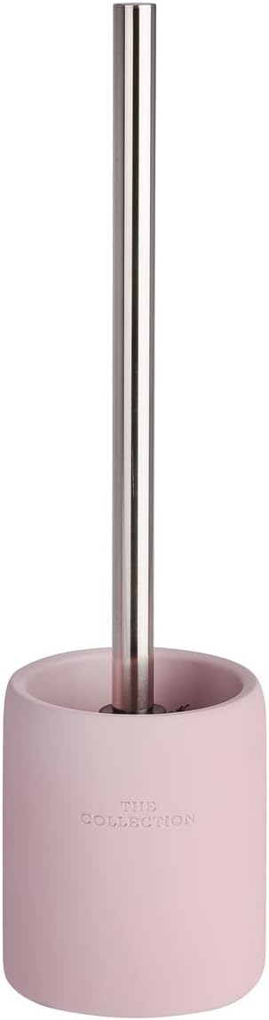 Wenko The Collection Toilet Brush and Holder, polyresin, Pink, 10 x 10 x 38 cm