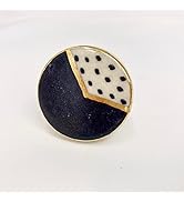 Pomelli in ceramica dipinti a mano dipinti a mano in oro nero e bianco per cassetti, pomelli per cassetti e armadietti.