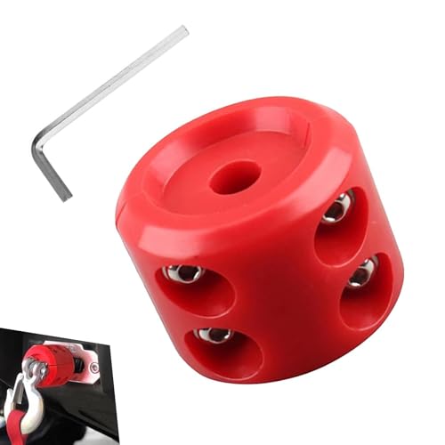 Bawkars Rubber Winch Stopper, Cable Hook Stopper with Stainless Steel Screws & Allen Wrench,...