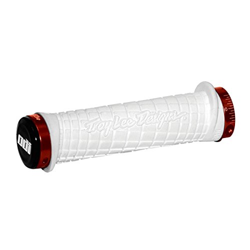 Troy Lee Designs ODI All-Mountain Downhill BMX Bike Handlebar Lock-On Grips (White/Red)