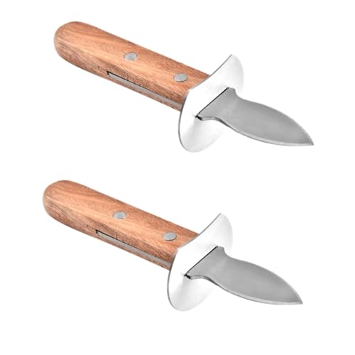 CONGARTENO 2pezzi Cutter Per Ostriche Acciaio Inossidabile Apriostriche Ergonomico Con Manico Antiscivolo Utile Per Sgusciare Molluschi e Crostacei Strumento Pratico Per Amanti Del Pesce