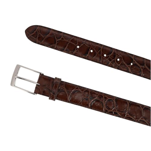 Trafalgar Men's Toby Mock Turtle Embossed Italian Leather 35mm Belt3