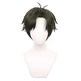 Mystylecos Anime Damian Desmond Cosplay Wig Halloween Custume Party Short Dark Green Wig…