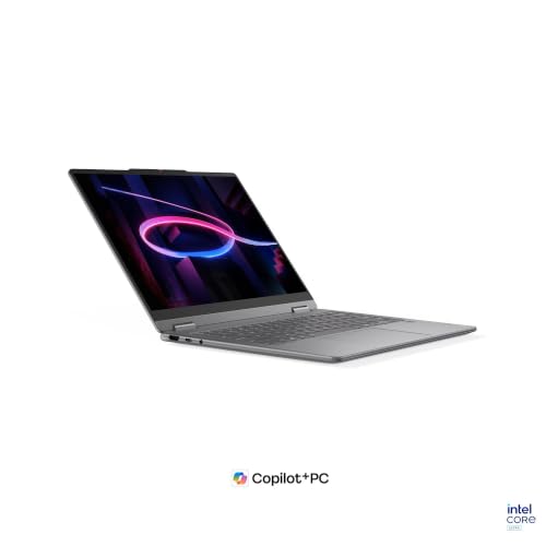 Image of Lenovo Yoga 7 2-in-1, Intel Core Ultra 5 322, 14 inch WUXGA OLED 100% DCI-P3 HDR 60Hz Touch Display,16GB LPDDR5x /2TB SSD, Wi-Fi 7, Backlit KB, FP Reader, Win11, Luna Grey, w /USB Hub, W /GaLiMu