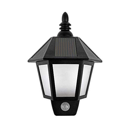 Onerbuy Solaire Alimenté Capteur de Mouvement Mur Lumières Extérieure de Sécurité Appliques LED Lanterne Lampe pour Jardin Terrasse Patio