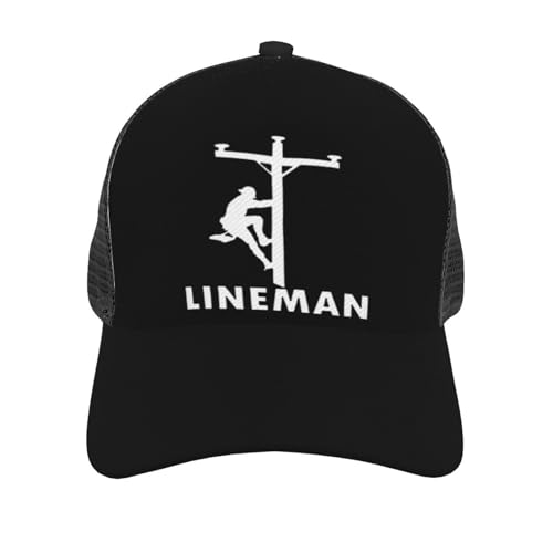 Electric Cable Lineman Unisex Mesh Baseball Caps - Classic Adjustable Hat3