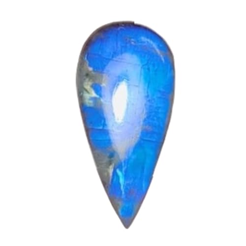 Pierre de lune naturelle fine taille poire cabochon de collection unique