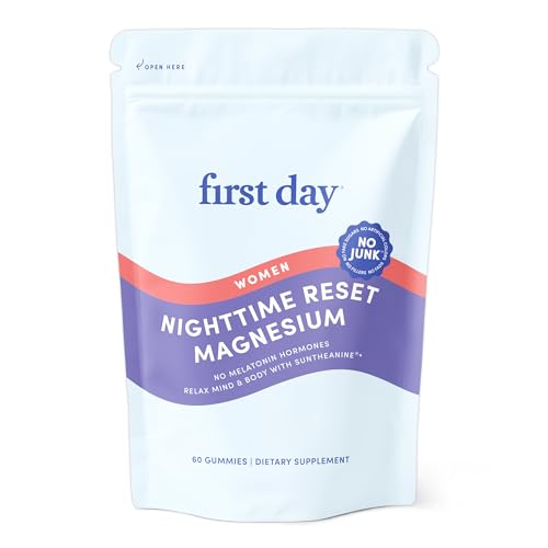 First Day Women&rsquo;s Nighttime Reset Calming Magnesium Gummies &ndash; Sleep Aid Supports Peaceful Rest,...
