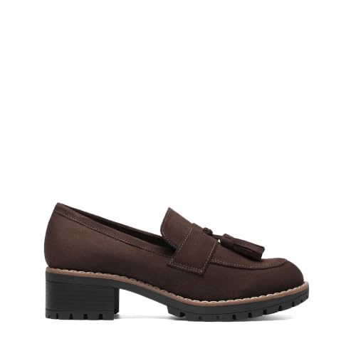Image of DREAM PAIRS Women's Chunky Loafers Business Casual Shoes