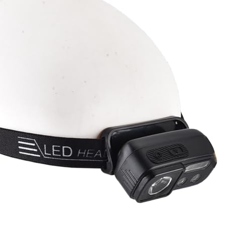 Linterna frontal LED – LED superbrillante | Batería recargable de 1200 mAh | Sensor de movimiento | Faro delantero con sensor | Faro ligero para niños y adultos para correr la cámara de