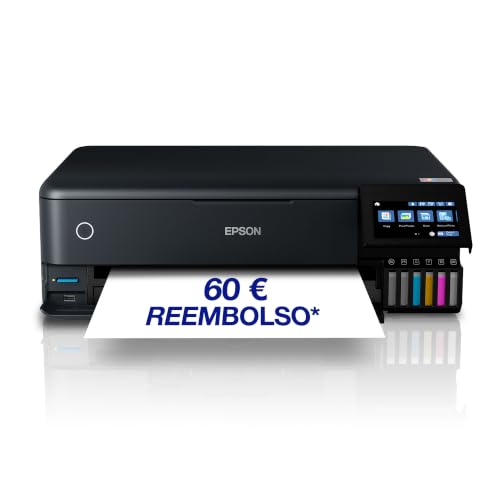 Epson EcoTank ET-8550 Impresora de Depósito de Tinta | Impresión Fotográfica | Tintas 6 Colores | Wi-Fi | A3+ | Imprimir, Copiar, Escanear | Pantalla Táctil10,9 cm | Alimentación Trasera