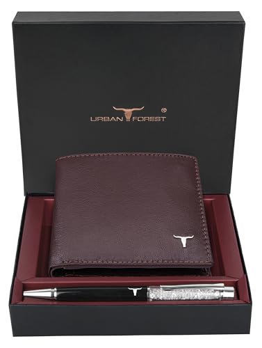 URBAN FOREST Griffin Aniline Brown Leather Wallet & Diamond Pen Combo Gift Set for Men 2 3137uXDG1vL
