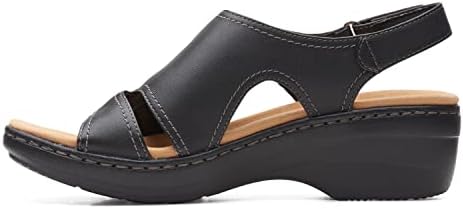 Clarks Merliah Style Heeled Sandal, Black Leather, 8.5 Wide | Image 7
