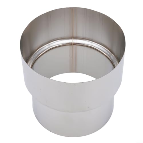 babominimer Adaptador reductor de tubo de chimenea redondo de acero inoxidable, conector de conversión de múltiples diámetros para estufa de leña, sistema de ventilación de calefacción (Ø90 mm/Ø80 mm)