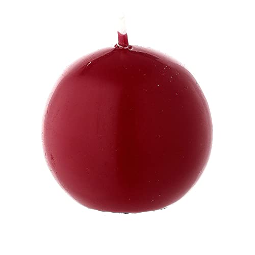 Matte Dark red Christma Candle 50 mm