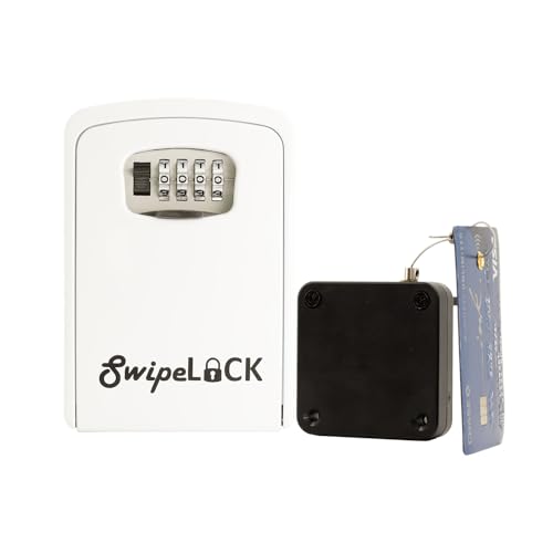 SwipeLock Box Fuel Card Lock Box with 10' retractable cable, mountable lock box
