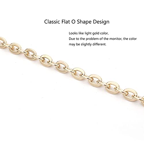 Mini Copper Purse Chains Shoulder Crossbody Strap Bag Accessories Charm Decoration (Gold, 13')