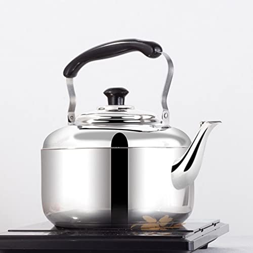 Yarnow Stainless Steel Tea Kettle, Stove Top Whistling Tea Kettle, Tea Pot For Stovetop, Ergonomic Handle (1 Quart, Silver) #TOP6