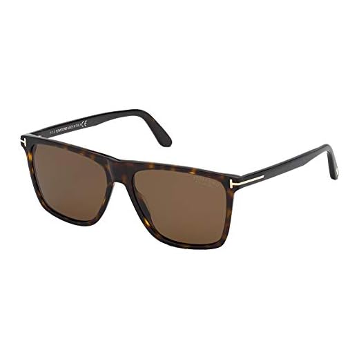 Tom Ford Óculos de sol masculinos FLETHCER FT 0832 Dark Havana/Brown 57/15/145