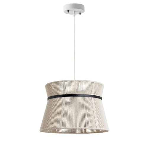 Grand lustre en rotin tressé pour salon et chambre