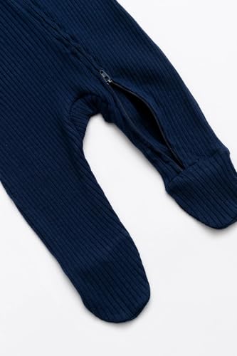 Image of monica + andy Double Zipper One Piece, 100% Organic Baby Clothes for Girls & Boys, Unisex, Preemie, Newborn & Infant Sizes