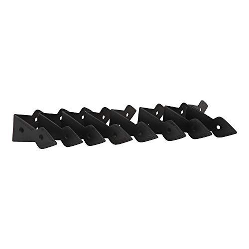 Image of Set of 8 Brass 90 Degree Spade Trunk Corners, Oil Rubbed Bronze Finish, Edge Guard Table Cabinet Protector, Decorative Corner Brackets
