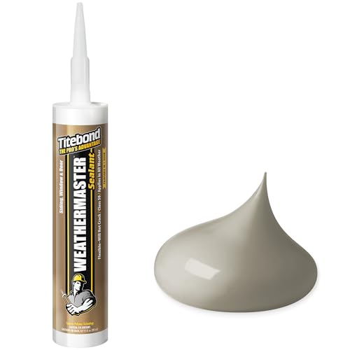 Image of Titebond WeatherMaster Sealant, Clay - Polymer Exterior Caulk for Windows, Doors, Siding & Trim, Flexible, UV-Resistant, Paintable in 1 Hour, Low VOC - 44721, 9.5 Oz. Cartridge