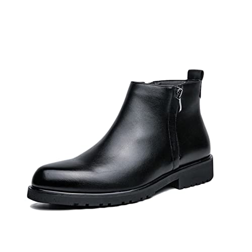 Botas Chelsea Informales para Hombre Otoño Invierno Zapatos de Vestir de Negocios Botines Formales clásicos de Moda Cover