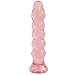 Doc Johnson Crystal Jellies - Ribbed Dildo/Anal Plug - For Beginners - Pink